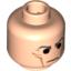 Набор LEGO Minifig Head Male Cheek Wrinkles with Dk Bluish Gray Stern Eyebrows Print (SW Grand Moff Tarkin) [Blocked Open Stud], Light Flesh