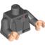 Набор LEGO Torso SW Imperial Officer 1 Print / Dark Bluish Gray Arms / Light Flesh Hands, Темный сине-серый