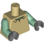 Набор LEGO Torso SpongeBob with Sand Green Neck, Shirt Collar Print / Sand Green Arms / Dark Bluish Gray Hands, Tan