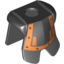 Набор LEGO Minifig Breastplate with Leg Protection, Karzon Copper Studs & Chain Mail Print, Черный