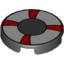 Набор LEGO Tile, Round 2 x 2 with Life Preserver [Life Belt] Print, Черный