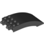 Набор LEGO Windscreen 8 x 4 x 2 Curved [2 Dual-Fingered Click Hinges], Черный