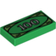Набор LEGO Tile 1 x 2 with '100' Banknote Print, Зеленый