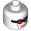 Набор LEGO Minifig Head Glasses with Black Frames and Red Lenses Print (Mr. Freeze) [Blocked Open Stud], Белый