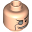 Набор LEGO Minifig Head with Monocle and Black Slanted Eyebrows Print [Blocked Open Stud], Light Flesh
