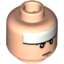Набор LEGO Minifig Head with Pursed Lips and White Forehead Print [Blocked Open Stud], Light Flesh