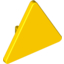 Набор LEGO Roadsign Clip-on  2.2 x  2.667 Triangular, Желтый
