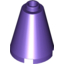 Набор LEGO Cone 2 x 2 x 2 [Completely Open Stud], Темно-фиолетовый