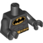 Набор LEGO Torso Batman Logo in Yellow Oval with Muscles and Yellow Belt Print / Black Arms / Black Hands, Черный