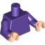 Набор LEGO Torso Plain / Dark Purple Arms / Light Flesh Hands, Темно-фиолетовый