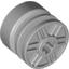 Набор LEGO Wheel 30.4 x 14 with Axle Hole, Fake Bolts and Shallow Spokes, Светлый сине-серый