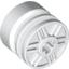 Набор LEGO Wheel 30.4 x 14 with Axle Hole, Fake Bolts and Shallow Spokes, Белый