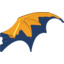 Набор LEGO Dragon Wing 19 x 11, Yellow Trailing Edge, Dark Blue Leading Edge, Темно-синий
