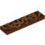 Набор LEGO Tile 1 x 4 with Viking Snakes Knotwork Print, Красно-коричневый