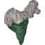 Набор LEGO Bionicle Chest Armour, Toa Inika - Type 2 with Marbled Pearl Light Gray Pattern, Темно-зеленый