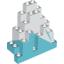 Набор LEGO Rock Panel Triangular 3 x 8 x 7 (aka LURP) with Marbled Sky Blue Base Pattern, Белый