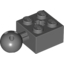 Набор LEGO Technic Brick Modified 2 x 2 with Ball and Axle Hole, with 6 Holes in Ball, Темный сине-серый