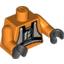 Набор LEGO Torso SW Rebel Pilot Print / Orange Arms / Black Hands, Оранжевый