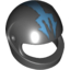 Набор LEGO Minifig Helmet - Standard with Blue Trident Print [Aquaraiders II], Черный