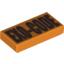 Набор LEGO Tile 1 x 2 Engraved Code for 8101-1, Оранжевый