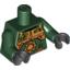Набор LEGO Torso Exo-Force Gold Body Armour with Large Cog and 'AT.10' Print / Dark Green Arms / Black Hands, Темно-зеленый