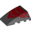 Набор LEGO Wedge 4 x 4 No Top Studs with Red Scale Print, Черный