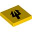 Набор LEGO Tile 2 x 2 with Black Trident Print [7773 / 7775], Желтый