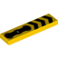 Набор LEGO Tile 1 x 4 with 3 Black Chevrons and Silver Hose Print [7773], Желтый