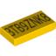 Набор LEGO Tile 1 x 2 Engraved Code for 8103-1, Желтый