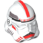 Набор LEGO Minifig Helmet SW Clone Trooper Ep.3 Print with Red Stripe / Red Mouth Markings, Белый