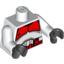Набор LEGO Torso SW Armor Clone Trooper with Red Mark 'Shock Trooper' Print / White Arms / Black Hands, Белый