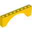 Набор LEGO Brick Arch 1 x 8 x 2, Желтый