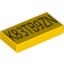 Набор LEGO Tile 1 x 2 Engraved Code for 8102-1, Желтый