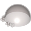 Набор LEGO Windscreen 6 x 6 x 3 Canopy Half Sphere with Dual 2 Fingers, Прозрачный черный