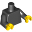 Набор LEGO Torso Plain / Black Arms / Yellow Hands, Черный