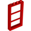 Набор LEGO Window 1 x 4 x 6 Frame with 3 Panes, Красный