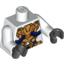Набор LEGO Torso Exo-Force Gold Composite Armour with Violet Hoses Print / White Arms / Black Hands, Белый
