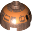 Набор LEGO Brick Round 2 x 2 Dome Top with Copper Droid Print (R4-G9), Copper