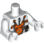 Набор LEGO Torso Space Mars Mission Astronaut with Orange and Silver Print / White Arms / White Hands, Белый