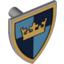 Набор LEGO Minifig Shield - Triangular with Crown on Dark / Medium Blue Quarters Print, Светлый сине-серый