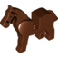 Набор LEGO Horse with Black Eyes, Silver Pupils, Black Bridle Print, Красно-коричневый