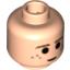 Набор LEGO Minifig Head Brown Eyebrows and Freckles, Large Pupils Print [Blocked Open Stud], Light Flesh