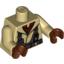 Набор LEGO Torso SW Naboo Fighter Jacket with Dark Bluish Gray Harness Print / Tan Arms / Reddish Brown Hands, Tan