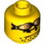 Набор LEGO Minifig Head Male Orange Sunglasses on Forehead, Stubble Print [Blocked Open Stud], Желтый