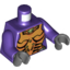 Набор LEGO Torso Exo-Force Gold Body Armor with Amulet Print / Dark Purple Arms / Dark Bluish Gray Hands, Темно-фиолетовый