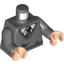 Набор LEGO Torso Harry Potter Sweater and Green Striped Tie Print / Dark Bluish Gray Arms / Light Flesh Hands, Темный сине-серый