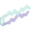 Набор LEGO Wave Angular with Marbled Trans-Purple Pattern, Trans-Light Blue