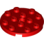 Набор LEGO Plate Round 4 x 4 with Pin Hole, Красный
