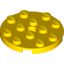 Набор LEGO Plate Round 4 x 4 with Pin Hole, Желтый