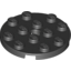 Набор LEGO Plate Round 4 x 4 with Pin Hole, Черный